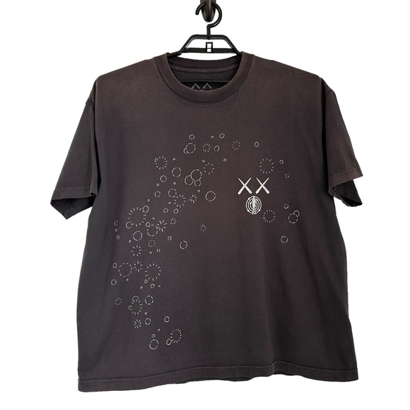 KAWS Other - KAWS For Kid Cudi Moon Man Glow In The Dark Tee T Shirt Size Large Black